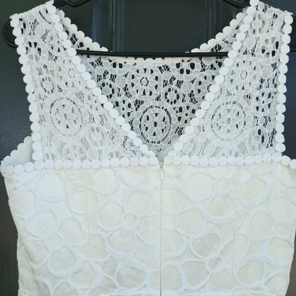 Lilly Pulitzer Dress Womens 4 Off White Raegan Sleeveless Lace Fit Flare Bridal - Picture 13 of 16